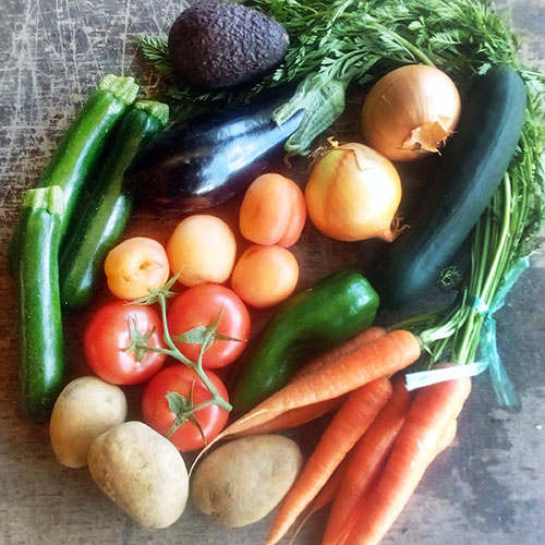 PANIER 'PITCHOUN' de fruits et légumes
