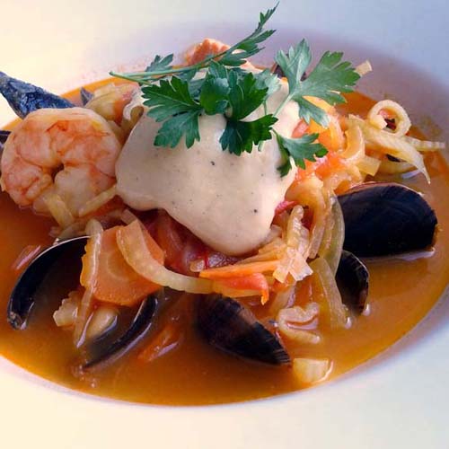Les soupes et les potages avec des produits de la mer